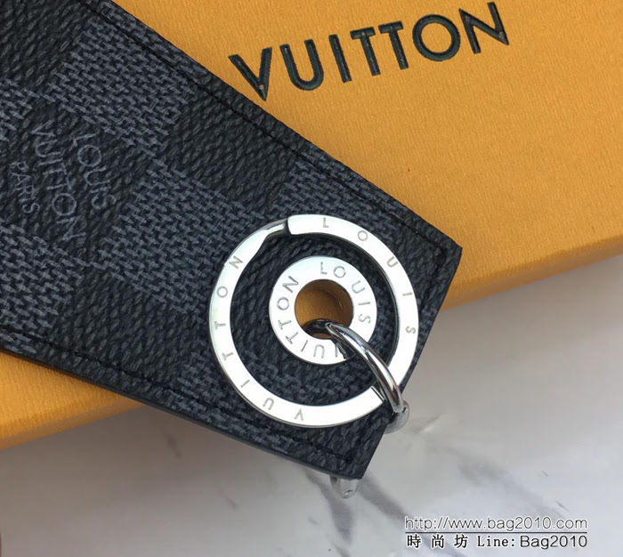 路易威登LV 頂級原單 M67916黑格 ENCHAPPES 鑰匙扣 刻有路易威登品牌標識  ydh1046
